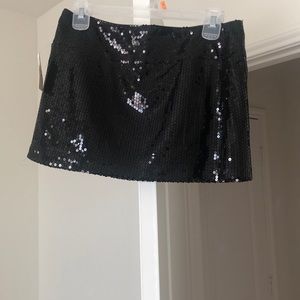 Black Sequin Skirt